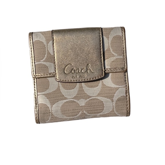 Coach Handbags - EUC Gold Shimmery Coach Wallet